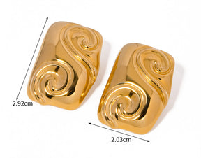 Brinco Esculpido Dourado